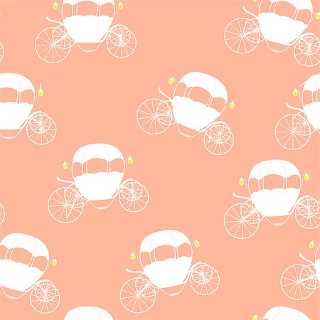 Princess Cinderella Fairytale Carriage. Seamless Pattern. Vector Illustration. EPS10 Stock Photo - Budget Royalty-Free & Subscription, Code: 400-08711676