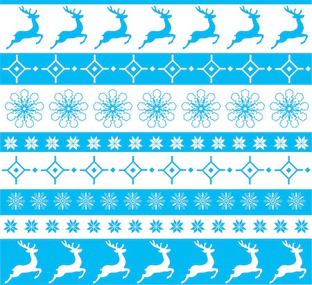 simsearch:400-05329258,k - vector illustration of Christmas ornaments with deer, snowflakes,  Norwegian style Foto de stock - Super Valor sin royalties y Suscripción, Código: 400-08712464