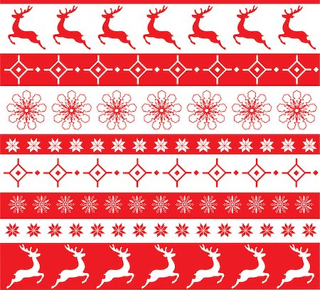 simsearch:400-05329258,k - vector illustration of Christmas ornaments with deer, snowflakes,  Norwegian style Foto de stock - Super Valor sin royalties y Suscripción, Código: 400-08712465