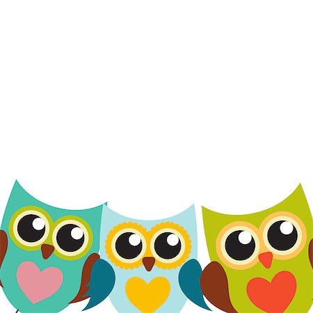 Cute Owl Pattern Background with Place for Your Text Vector Illustration EPS10 Stock Photo - Budget Royalty-Free & Subscription, Code: 400-08712537