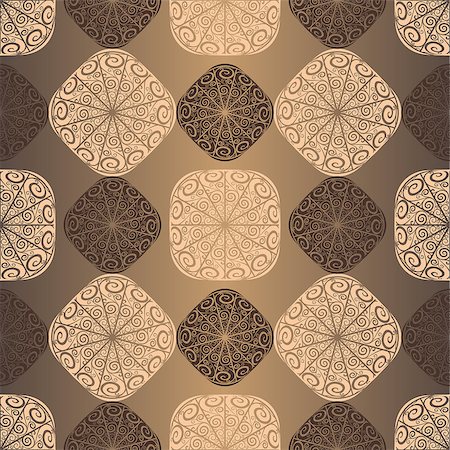 simsearch:400-04691374,k - Seamless vintage brown pattern with openwork squares, vector Photographie de stock - Aubaine LD & Abonnement, Code: 400-08712648