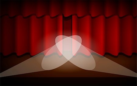 ramp in light - Illustration of a Scene with Red Curtain Stock Photo - Budget Royalty-Free & Subscription, Code: 400-08712703