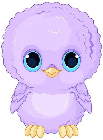 Illustration of a cartoon baby owl Stock Photo - Budget Royalty-Free & Subscription, Code: 400-08712712
