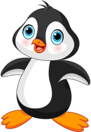 Illustration of cute baby penguin Stock Photo - Budget Royalty-Free & Subscription, Code: 400-08712805