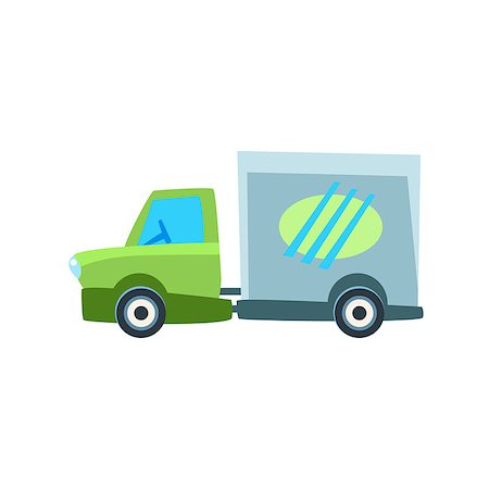 fête enfantine - Small Delivery Truck Toy Cute Car Icon. Flat Vector Transport Model Simple Illustration Isolated On White Background. Foto de stock - Super Valor sin royalties y Suscripción, Código: 400-08713083