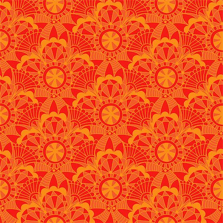 Vintage orange seamless pattern with circles, vector Photographie de stock - Aubaine LD & Abonnement, Code: 400-08713145