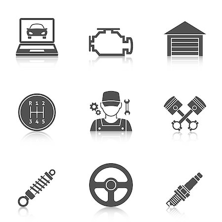 simsearch:400-08676791,k - Auto Service Icons vol 2. Car repair service icons Photographie de stock - Aubaine LD & Abonnement, Code: 400-08734184