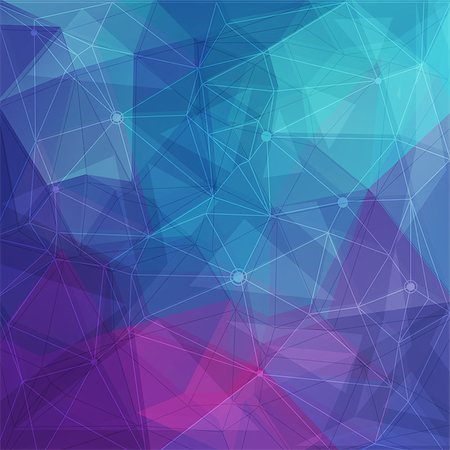 simsearch:400-08094145,k - Abstract low poly geometric background with triangles, vector illustration Photographie de stock - Aubaine LD & Abonnement, Code: 400-08734454