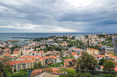 steffus (artist) - Funchal cityscape view from fortress on the hill. Madeira island, Portugal. Fotografie stock - Microstock e Abbonamento, Codice: 400-08734463