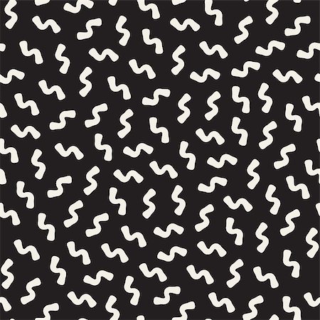 simsearch:400-08734089,k - Vector Seamless Black and White Memphis Lines Jumble Pattern. Abstract Geometric Background Design Stockbilder - Microstock & Abonnement, Bildnummer: 400-08734570