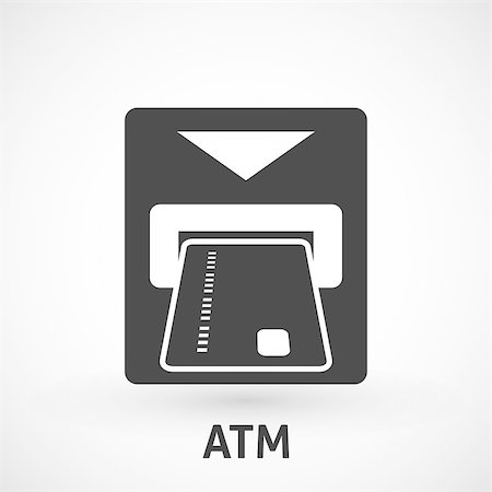 simsearch:400-07142149,k - Atm card slot icon Stock Photo - Budget Royalty-Free & Subscription, Code: 400-08734710