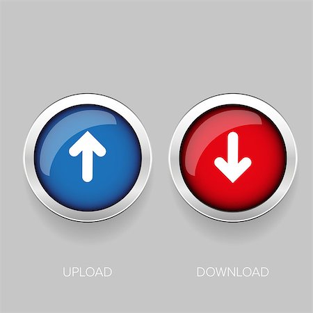 simsearch:400-04725464,k - Arrows. Up and Down button  blue and red Stock Photo - Budget Royalty-Free & Subscription, Code: 400-08734758