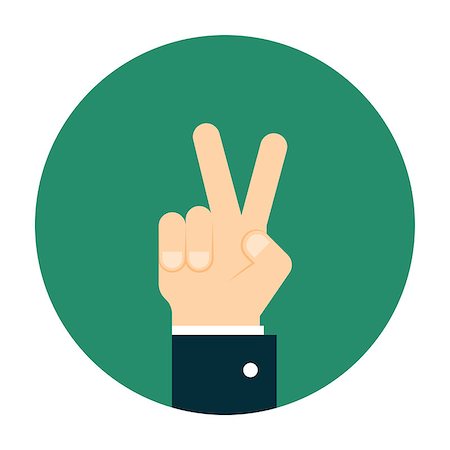 Hand giving a peace sign Stock Photo - Budget Royalty-Free & Subscription, Code: 400-08734982