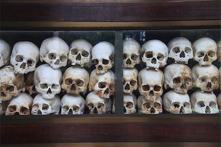 Skulls at Genocidal Center near Phnom Penh Stock Photo - Budget Royalty-Free & Subscription, Code: 400-08735238