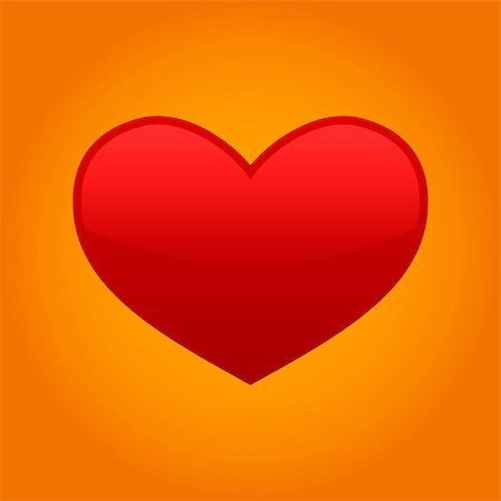Red Vector Love Heart - Vector design EPS10 Fotografie stock - Microstock e Abbonamento, Codice: 400-08735317