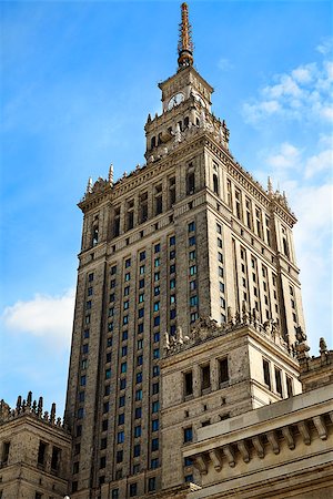 Palace of Culture and Science in Warsaw. Polish National Landmark. Stock Photo - Budget Royalty-Free & Subscription, Code: 400-08735604