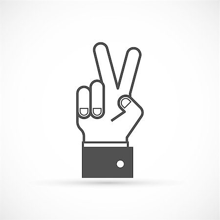 Hand giving a peace icon Stock Photo - Budget Royalty-Free & Subscription, Code: 400-08736201