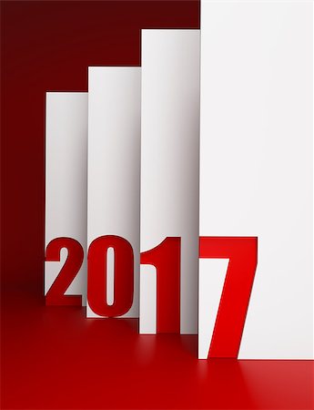 new year 2017, 3d rendering Stock Photo - Budget Royalty-Free & Subscription, Code: 400-08736427