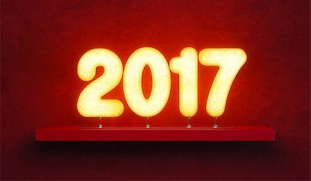 new year 2017, 3d rendering Stock Photo - Budget Royalty-Free & Subscription, Code: 400-08736420