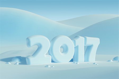 new year 2017, 3d rendering Stock Photo - Budget Royalty-Free & Subscription, Code: 400-08736430