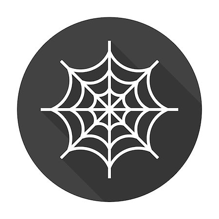 simsearch:400-08200203,k - Spider web icon flat. Halloween illustration Stock Photo - Budget Royalty-Free & Subscription, Code: 400-08736727