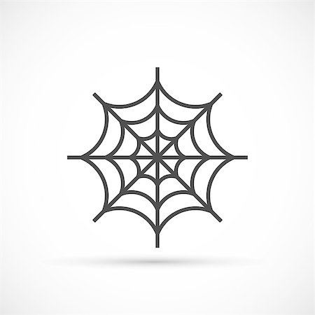 simsearch:400-08200203,k - Spider web icon on white background Stock Photo - Budget Royalty-Free & Subscription, Code: 400-08736988