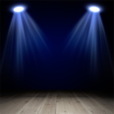 simsearch:400-08730132,k - Spotlights on wooden floor in empty room. Template for design Photographie de stock - Aubaine LD & Abonnement, Code: 400-08730134