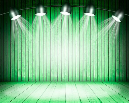simsearch:400-08674041,k - Illuminated empty green concert stage with soffits. 3D illustration Stockbilder - Microstock & Abonnement, Bildnummer: 400-08730453