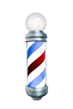 simsearch:400-08955424,k - barber pole isolated on white background Stock Photo - Budget Royalty-Free & Subscription, Code: 400-08730640