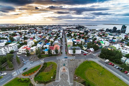 simsearch:400-07660154,k - View on Reykjavik, Iceland from top of church Hallgrimskirkja. Photographie de stock - Aubaine LD & Abonnement, Code: 400-08731096