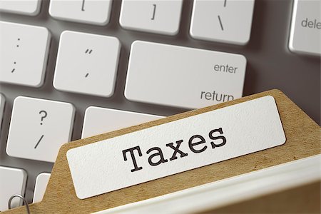 declaring - Taxes Concept. Word on Folder Register of Card Index. File Card Concept on Background of White PC Keyboard. Closeup View. Blurred Toned Image. 3D Rendering. Stock Photo - Budget Royalty-Free & Subscription, Code: 400-08732026
