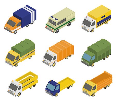 simsearch:400-09110141,k - Isometric public city transport 3d icons set isolated illustration Photographie de stock - Aubaine LD & Abonnement, Code: 400-08732315