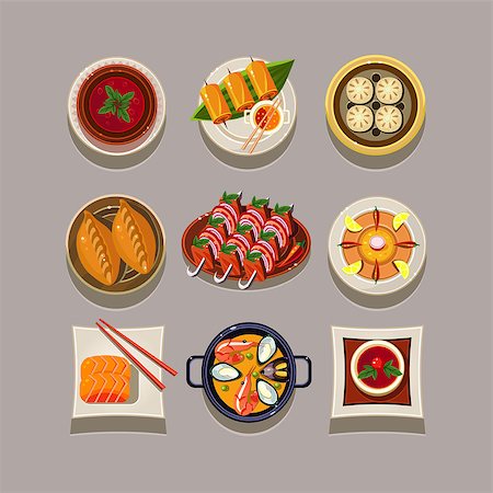 steam asian soup - Korean food illustration in modern style for different use Stock Photo - Budget Royalty-Free & Subscription, Code: 400-08732334