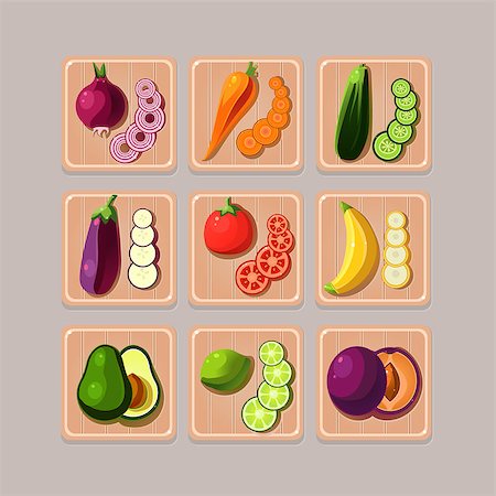 simsearch:400-04081656,k - A set of delicious vegetables on wooden boards Stockbilder - Microstock & Abonnement, Bildnummer: 400-08732337