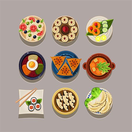 steam asian soup - Korean food illustration in modern style for different use Stock Photo - Budget Royalty-Free & Subscription, Code: 400-08732333