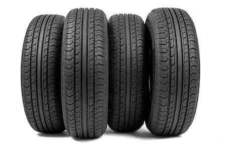 pile tires - Stack of wheels. Isolated on white background Stock Photo - Budget Royalty-Free & Subscription, Code: 400-08732397