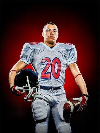 simsearch:400-08787080,k - one american football player man isolated on colorful black background Foto de stock - Super Valor sin royalties y Suscripción, Código: 400-08732503