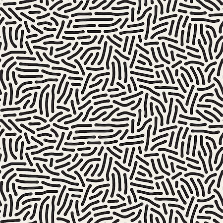 Vector Seamless Black and White Organic Lines Pattern. Abstract Background Design Fotografie stock - Microstock e Abbonamento, Codice: 400-08732902
