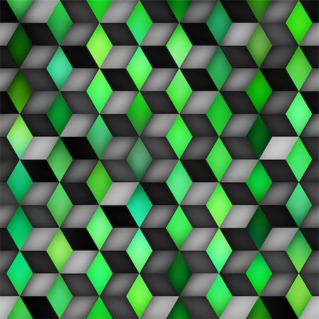 Vector Seamless Multicolor Gradient Cube Shape Rhombus Grid Pattern. Abstract Geometric Background Design Stock Photo - Budget Royalty-Free & Subscription, Code: 400-08732903