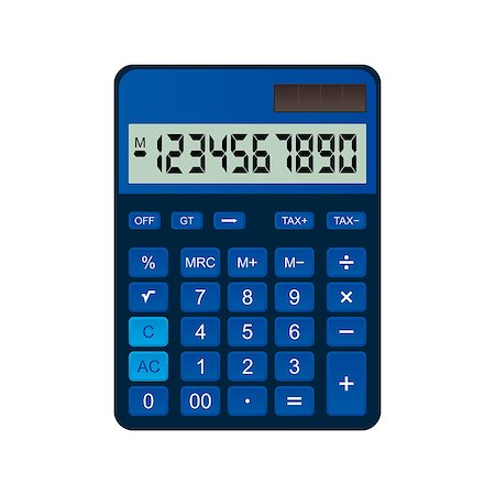 Calculator is made of blue plastic - Vector design EPS10 Fotografie stock - Microstock e Abbonamento, Codice: 400-08733173