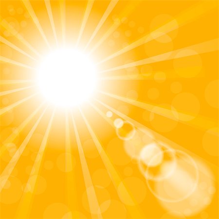 Abstract Sun Background. Yellow Summer Pattern. Bright Background with Sunshine. SunBurst with Flare and Lens. Stock Photo - Budget Royalty-Free & Subscription, Code: 400-08733924