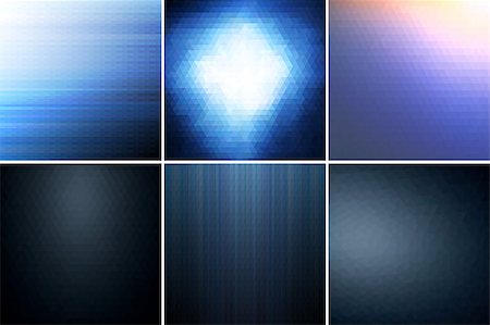 simsearch:400-08749182,k - Collection of dark blue abstract geometric backgrounds. Stock Photo - Budget Royalty-Free & Subscription, Code: 400-08749186