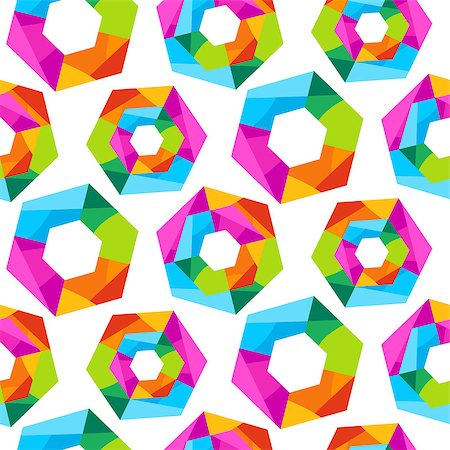 Vector Geometric Abstract Seamless Pattern Background in bright colors Stockbilder - Microstock & Abonnement, Bildnummer: 400-08749867