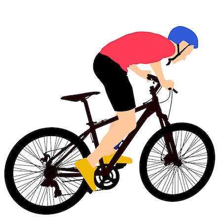 simsearch:400-05747698,k - Silhouette of a cyclist male.  vector illustration. Stock Photo - Budget Royalty-Free & Subscription, Code: 400-08754362