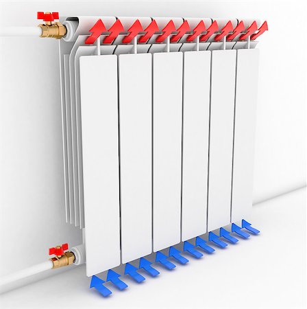 simsearch:400-05721873,k - Radiator. Directional arrows Convention blue - cold, red - hot 3D illustration Stock Photo - Budget Royalty-Free & Subscription, Code: 400-08754551