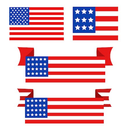 USA flag in style vector Stock Photo - Budget Royalty-Free & Subscription, Code: 400-08754581