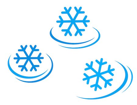 art winter set of white snowflake icons Stock Photo - Budget Royalty-Free & Subscription, Code: 400-08754590
