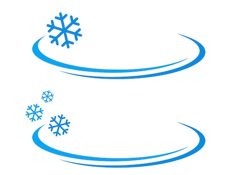 winter background with blue snowflakes icon on white Stock Photo - Budget Royalty-Free & Subscription, Code: 400-08754592