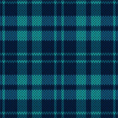 schottenrock - Knitting seamless vector pattern with perpendicular lines as a woollen Celtic tartan plaid or a knitted fabric texture in various blue muted hues Stockbilder - Microstock & Abonnement, Bildnummer: 400-08754829