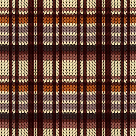 simsearch:400-08754191,k - Knitting seamless vector pattern with perpendicular lines as a knitted fabric texture in brown, beige and coffee hues Stockbilder - Microstock & Abonnement, Bildnummer: 400-08754823